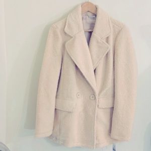 Cozy Jou Jou Cream White Teddy Boucle Coat